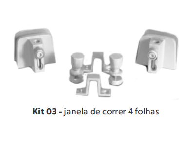 KIT 03 - JANELA DE CORRER 4 FOLHAS